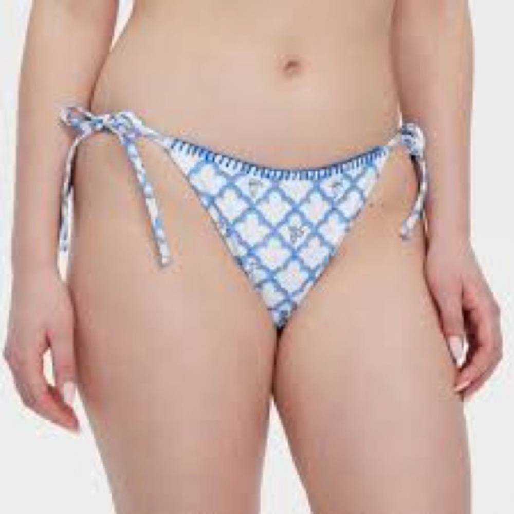 Roller Rabbit x Target Geo Trellis/Floral Vine Reversible Bikini Bottom S